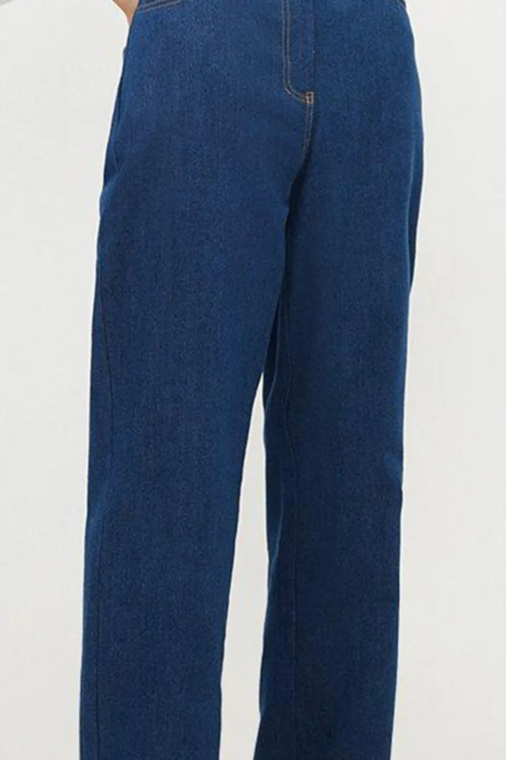 Mid Rise Straight Leg Denim Jeans