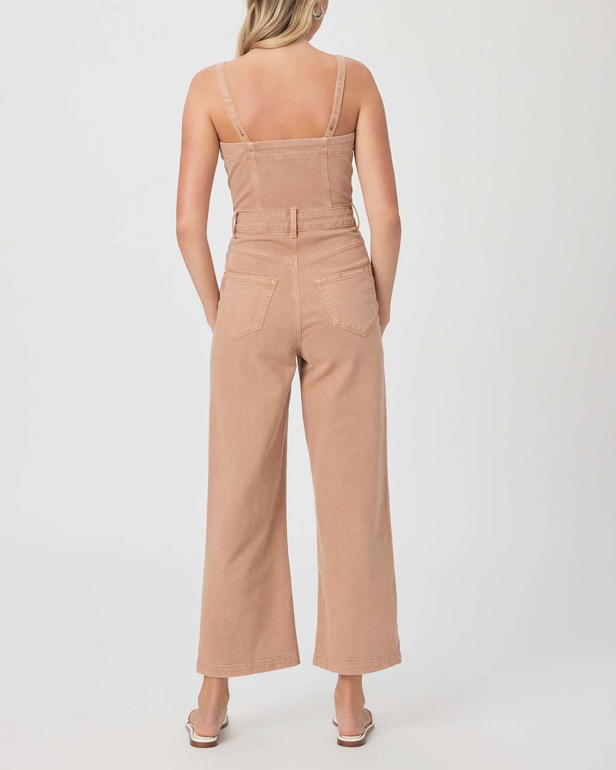 Vintage Dried Rose Denim Wide Leg Jumpsuit