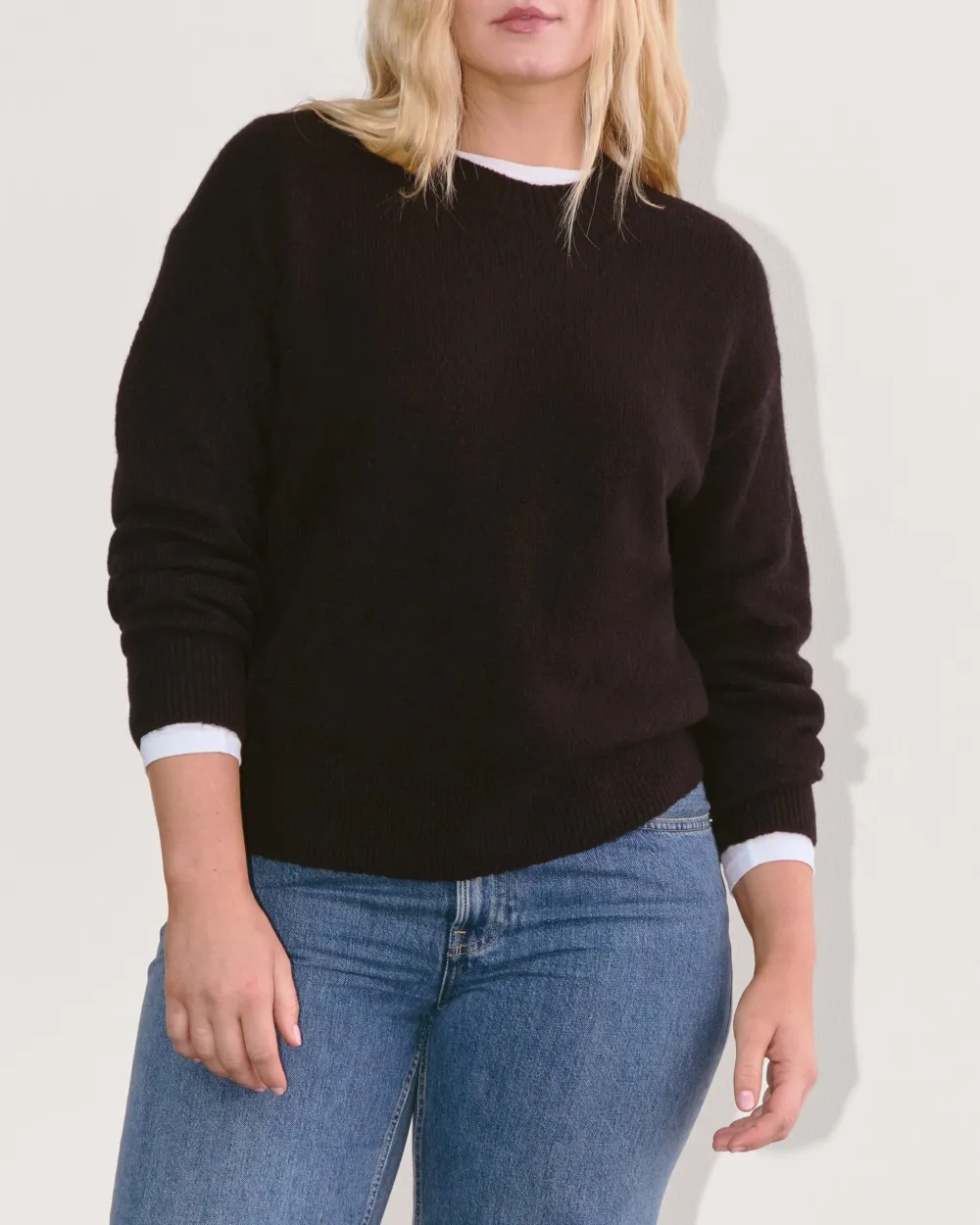 Crew in Plush Cotton Sweater