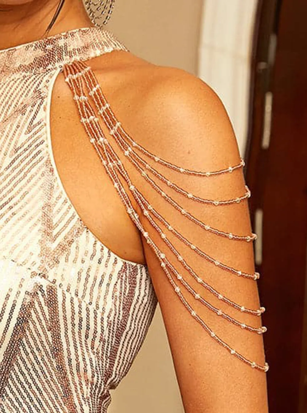 Sleeveless Sequin Bodycon Cocktail Dress