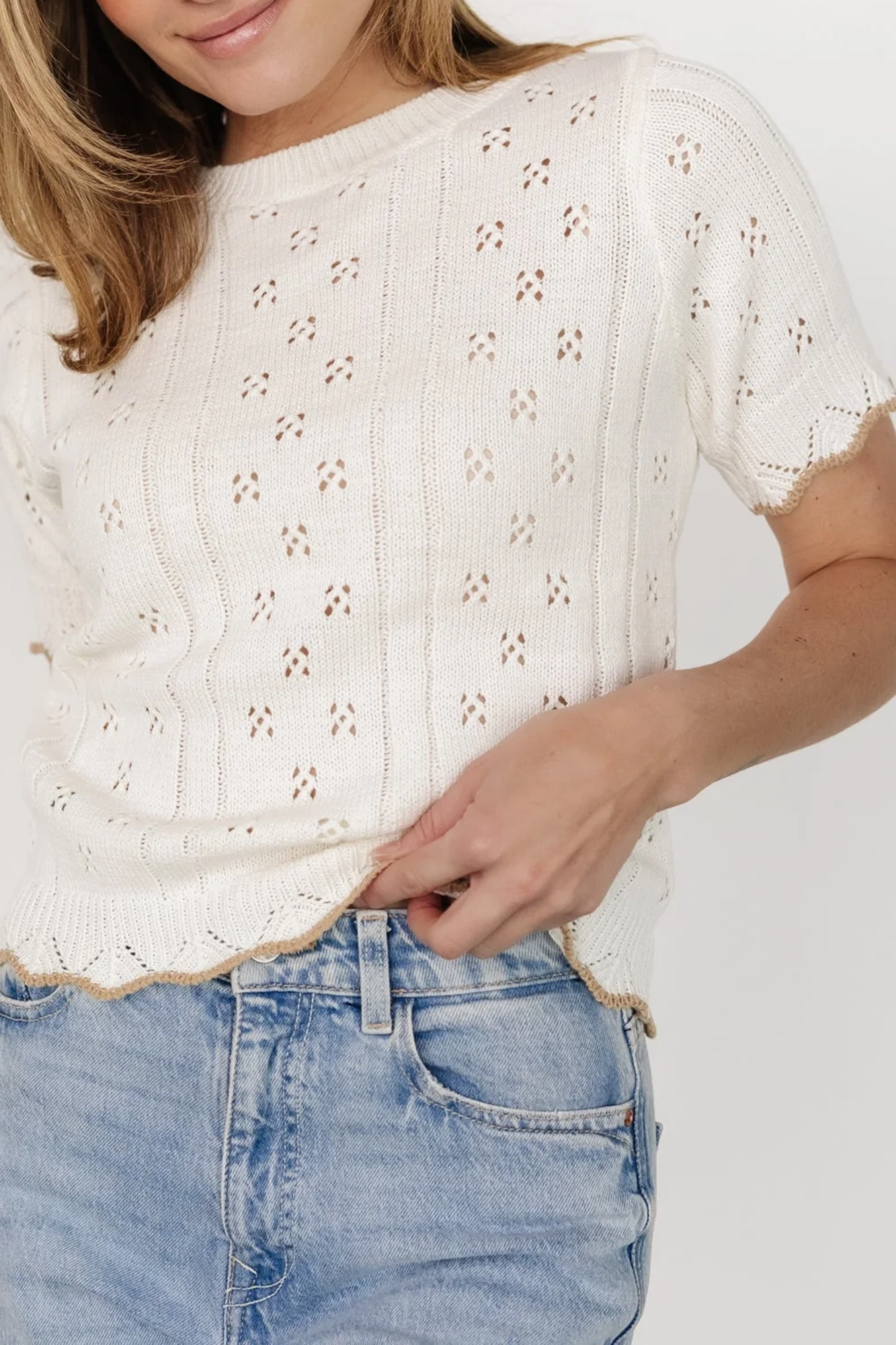 Temperament Lady Printed Hollow Shirt