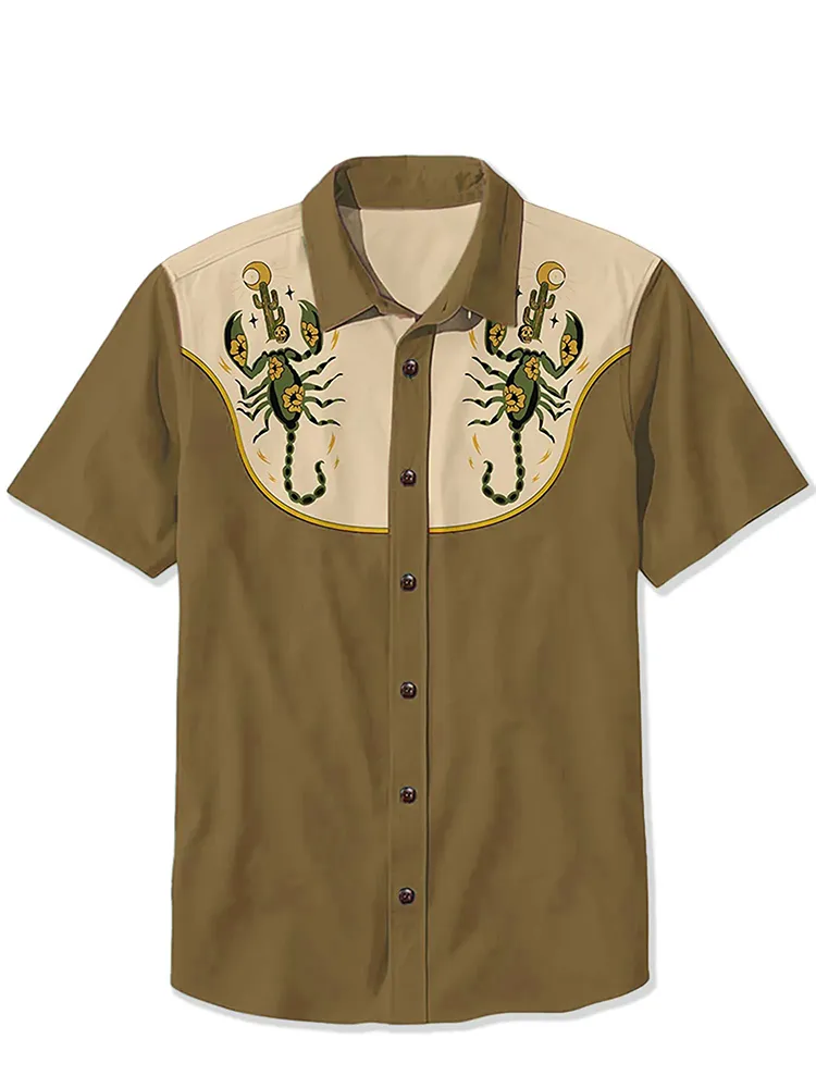 Western Cactus And Scorpions Shirt