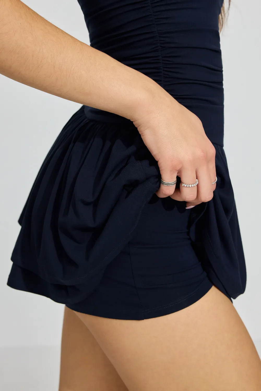 Flirty Hem Tube Mini Dress