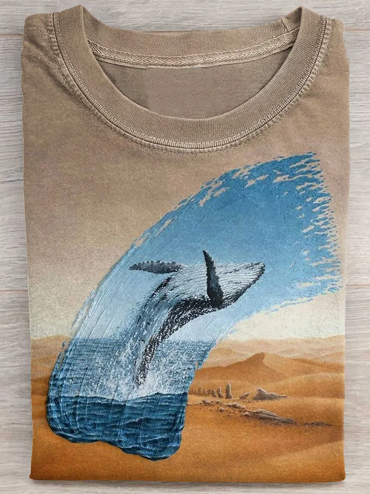 Painting Art Print Casual Short Sleeve T-shirt
