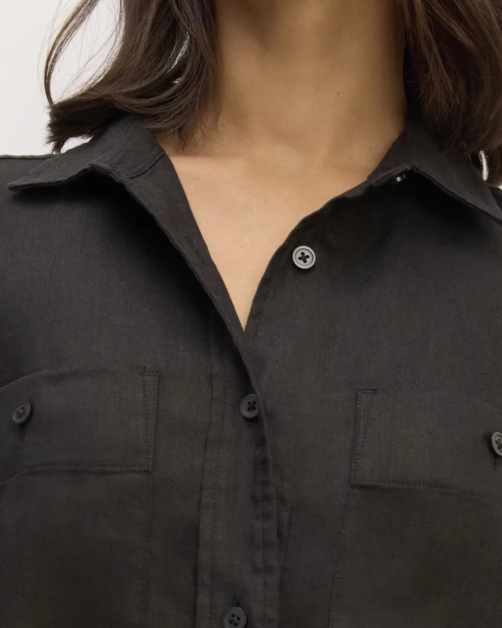 Short Sleeve Dress in Linen