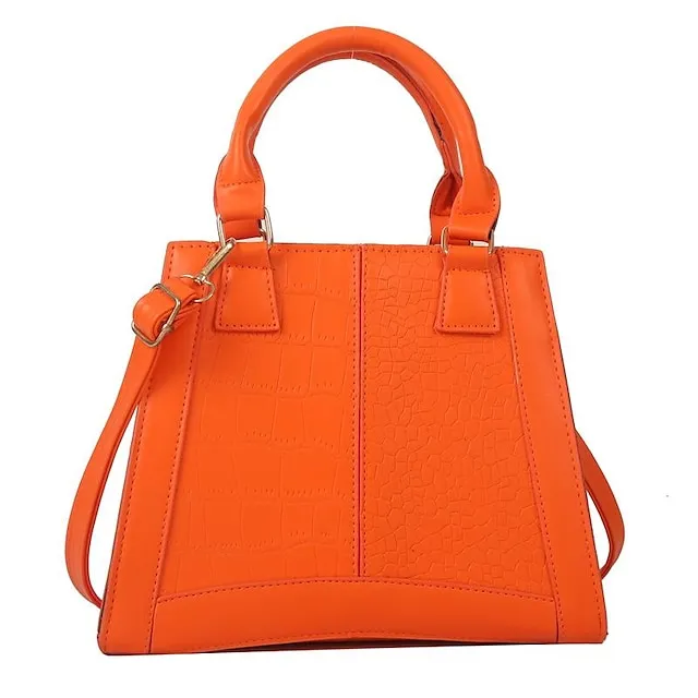 Women's Handbag Shoulder Bag PU Leather Daily Durable Black White Peach