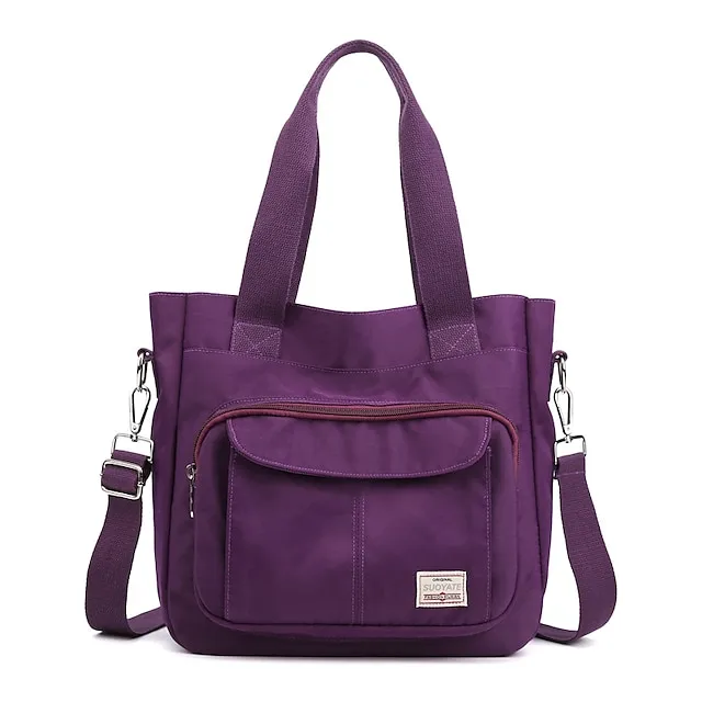 Women's Tote Oxford Cloth Daily Pink Black Dark Green