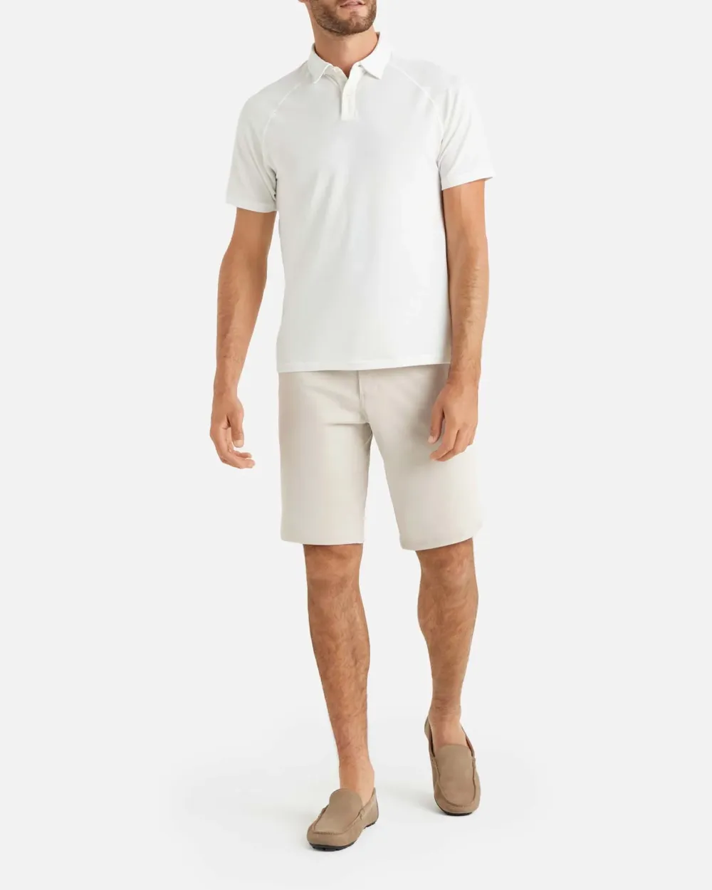 Earth Brown Elastic - Waist Men's Shorts