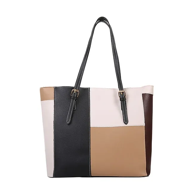 Women's Tote Shoulder Bag Office Daily Color Block Pink Blue Green