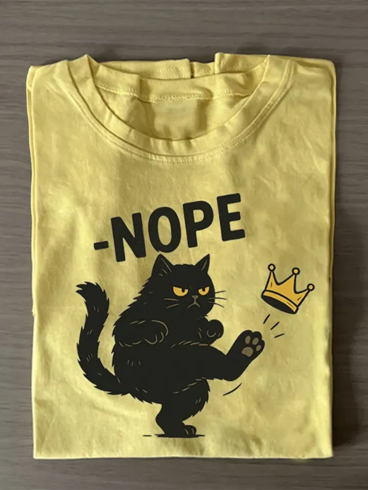 No Kings In America Black Cat T-Shirt
