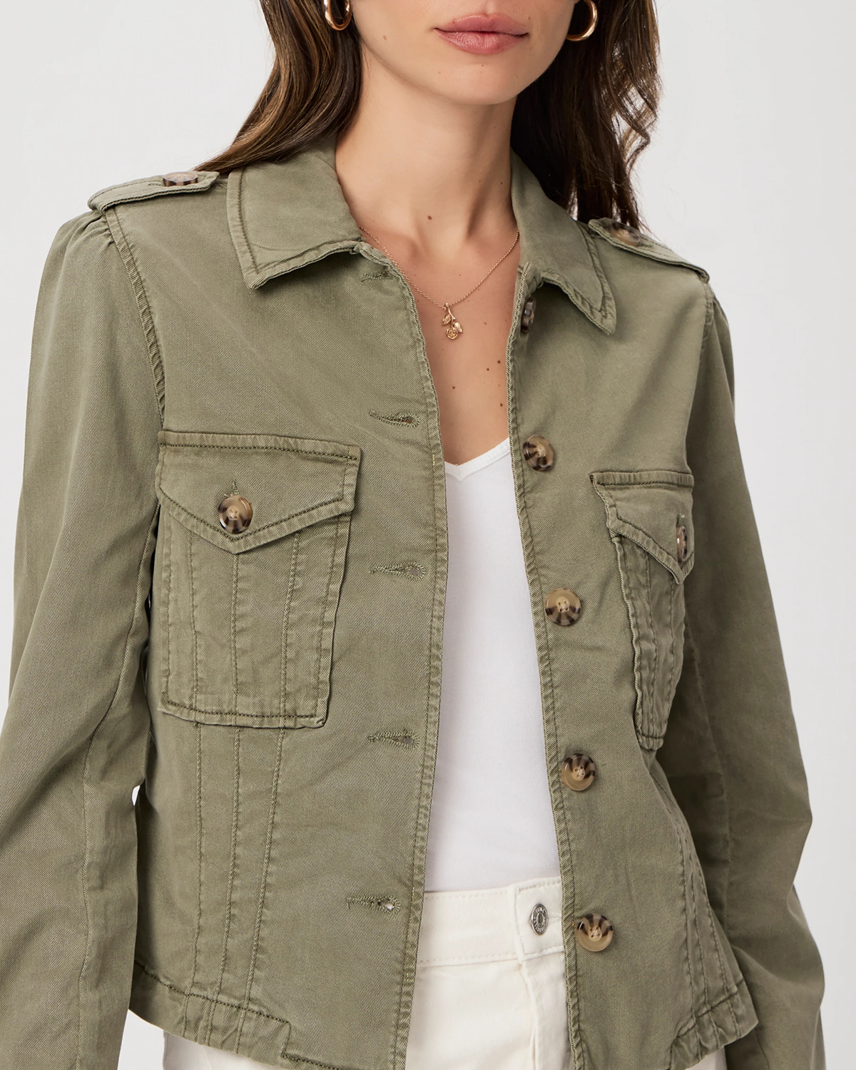 Olive Green Military Inspired Jacket