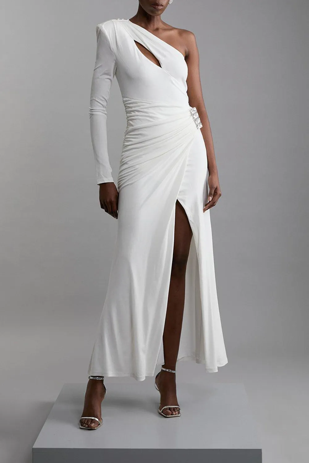 Premium Viscose Jersey Hardware Maxi Dress