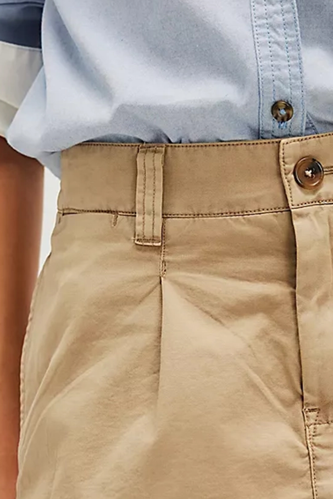 Denim Mini Skirt with Cargo Pockets