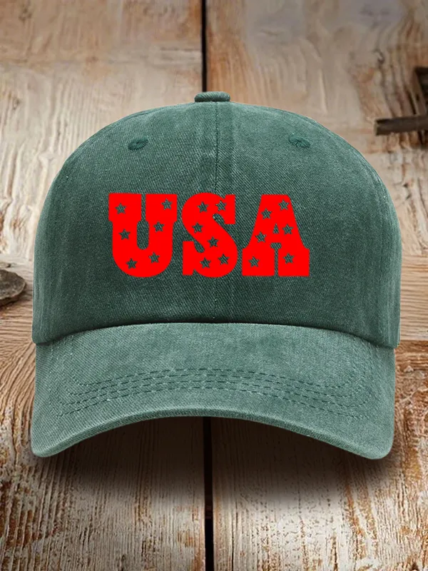 USA Washed Baseball Cap