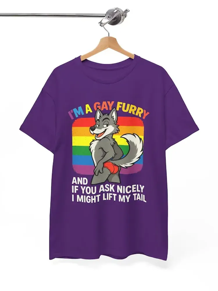 Women'S I'M A Gay Furry Short Sleeve Round-Neck T-Shirt