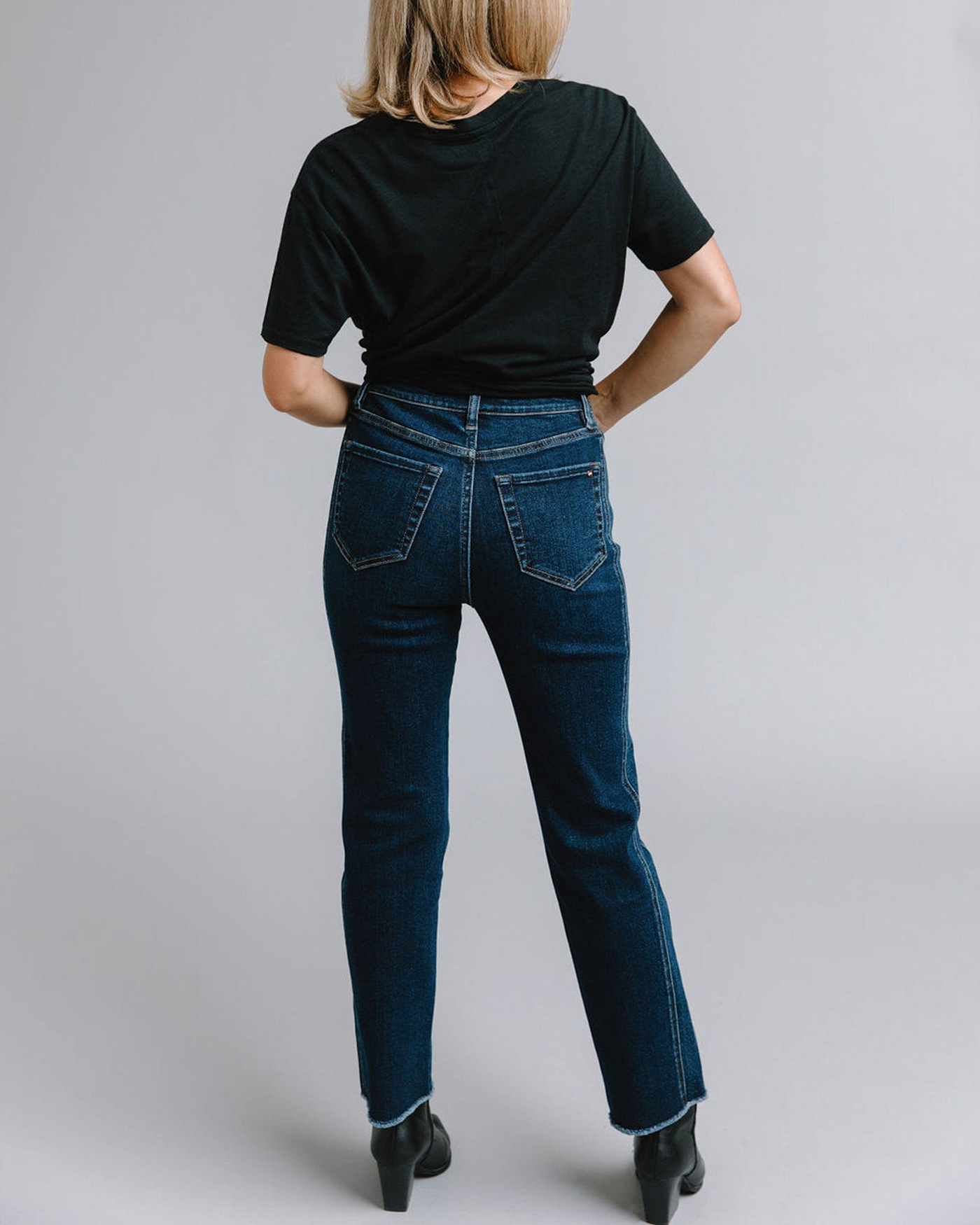 Button Fly Dark Blue Jean