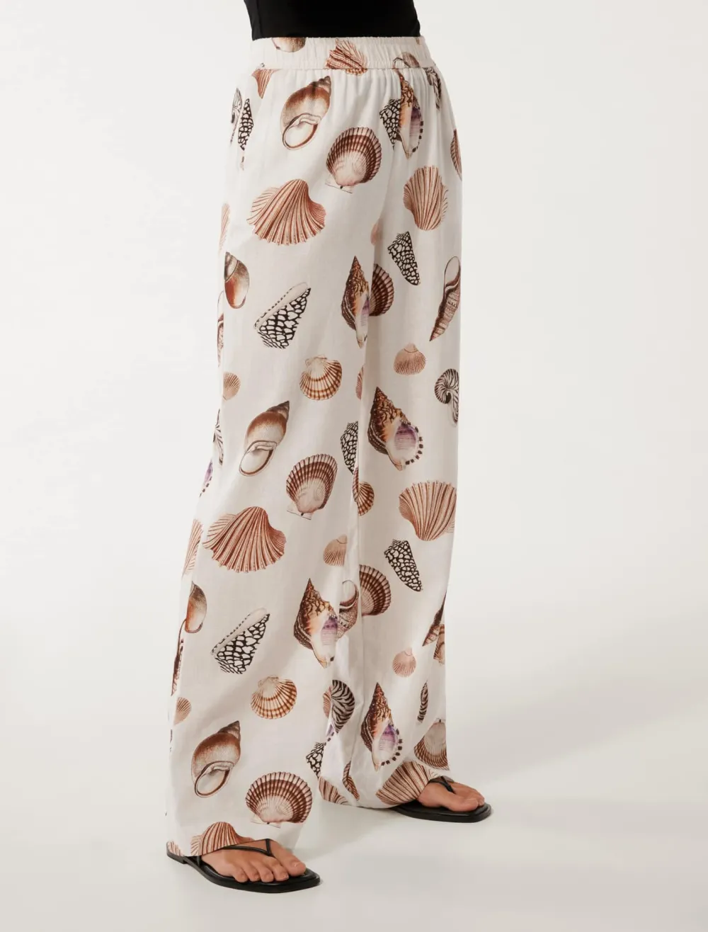 Linen Wide-Leg Pants