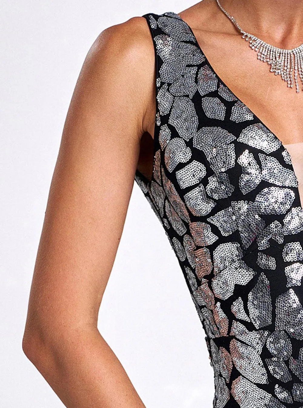 Sleeveless Cutout Sequin Jumpsuits