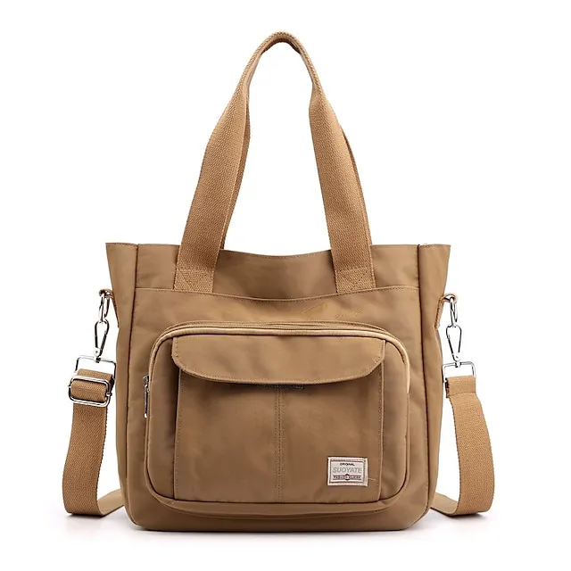 Women's Tote Oxford Cloth Daily Pink Black Dark Green