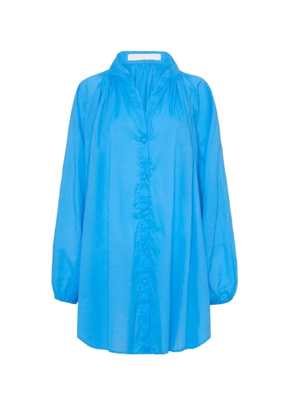 Elasticated Long Balloon Sleeves Mini Smock