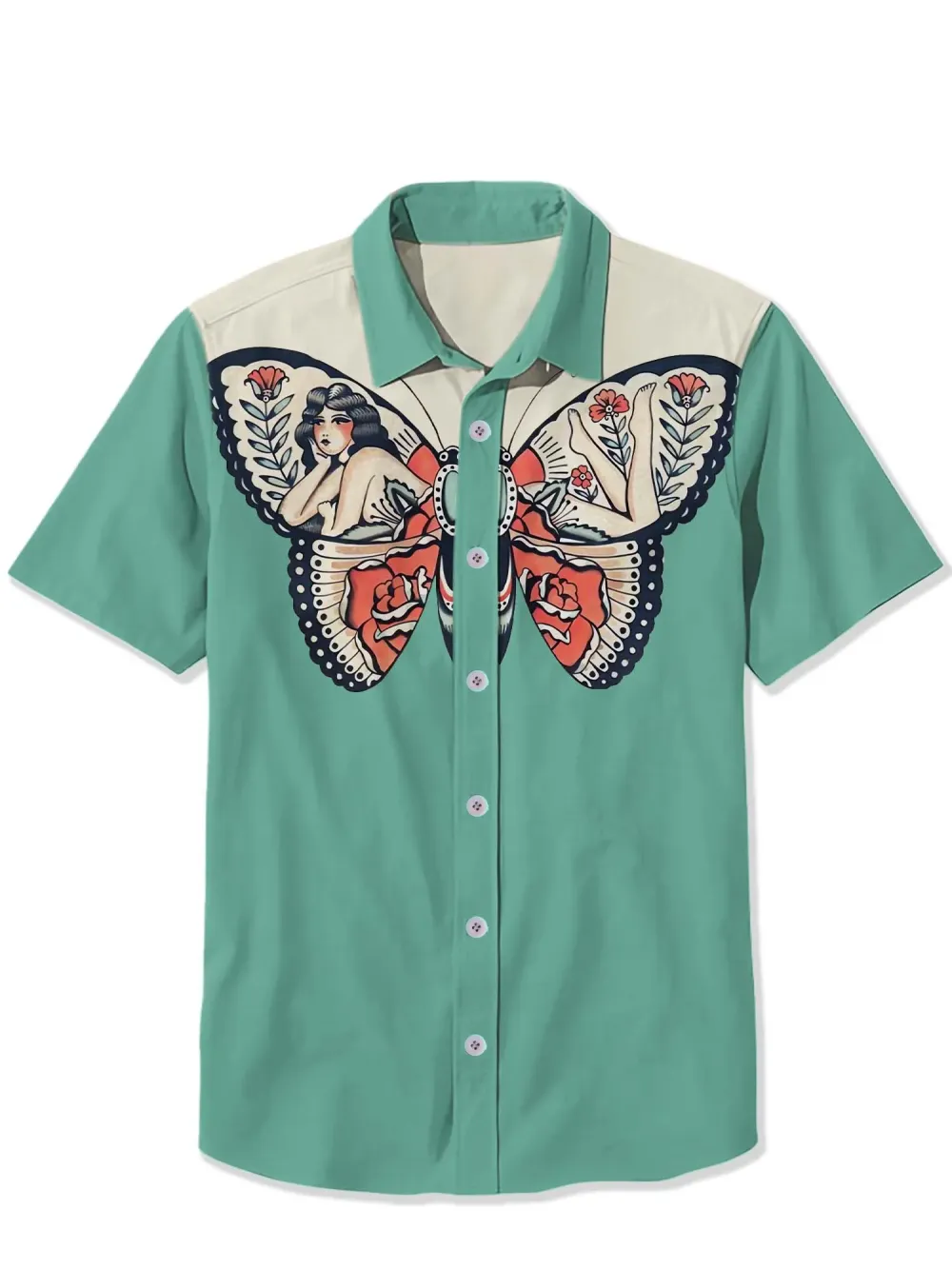 Vintage Girl And Butterfly Shirt