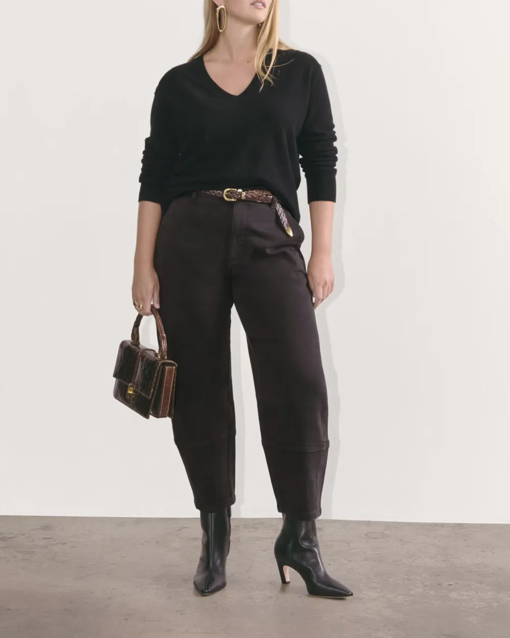 Solid Color Wide-Leg Pant