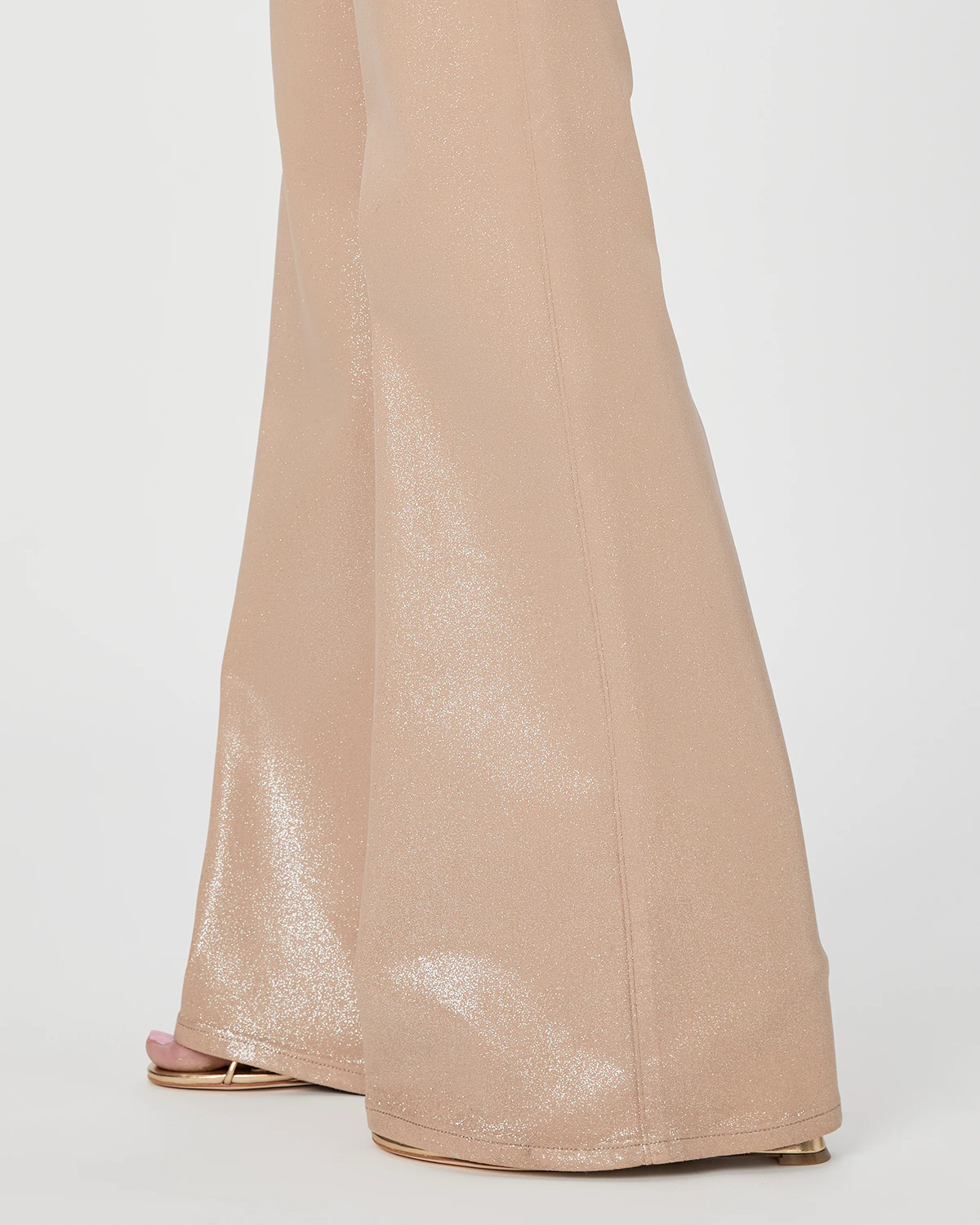 Beige Wide Leg Jeans