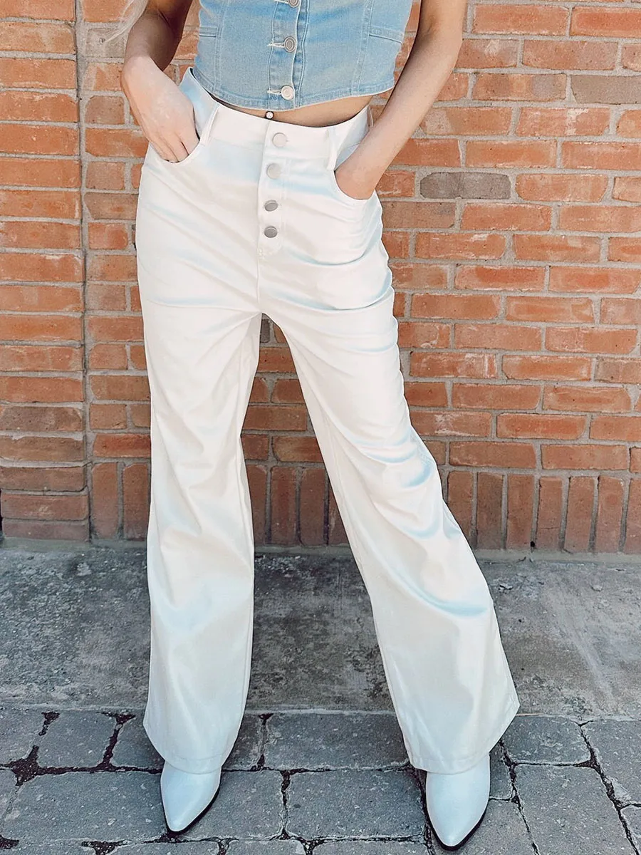 Women's White Flared Jeans