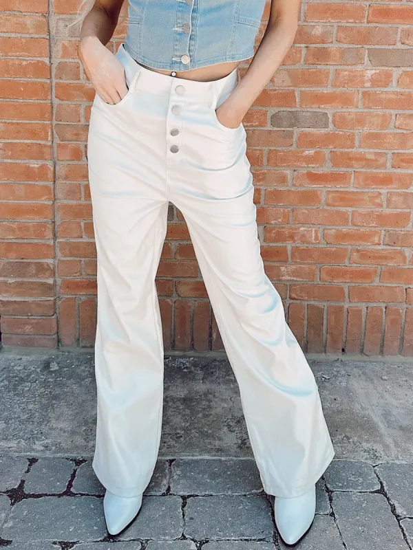 Women's White Flared Jeans