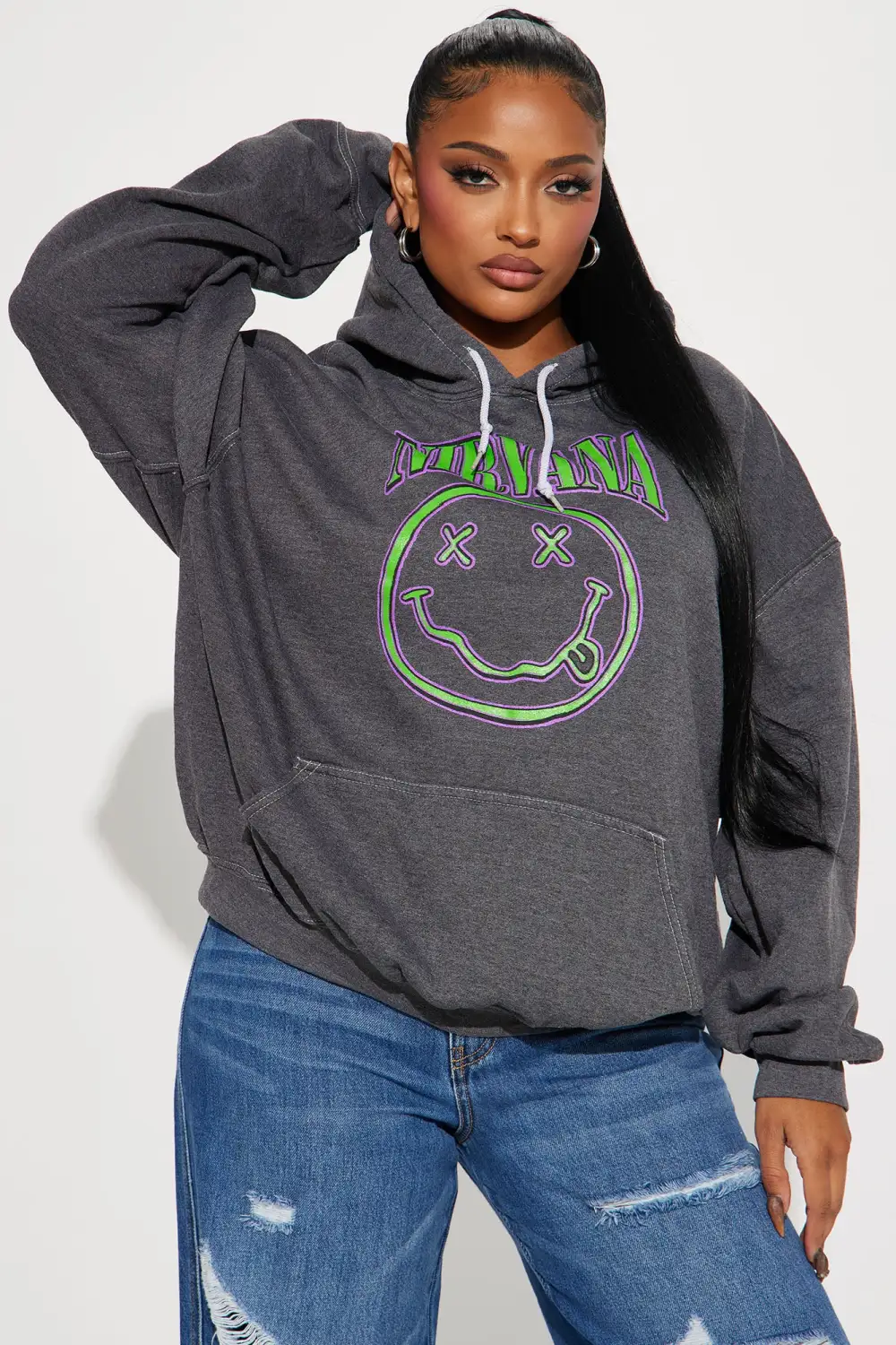 Come As You Are Nirvana Hoodie - Charcoal