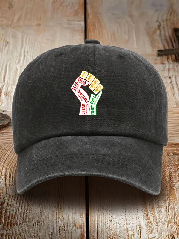 Lead Speak Challenge Dream Fight Washed Baseball Cap