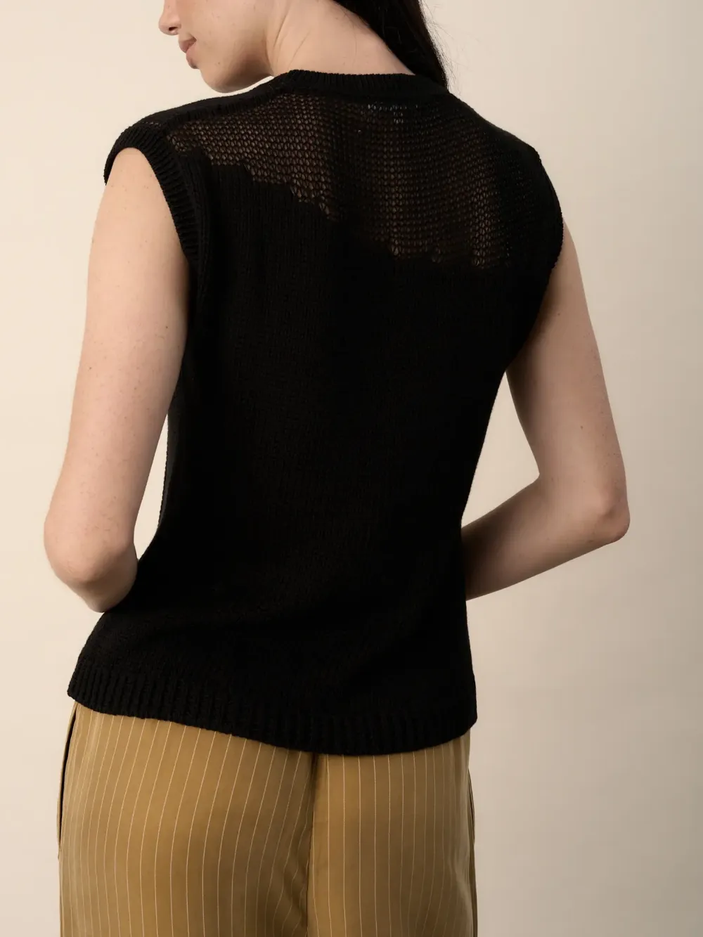 Black Knitted Vest