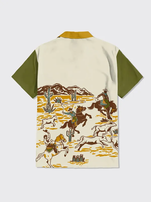 Cowboys Drive Cattle Button Up Shirt