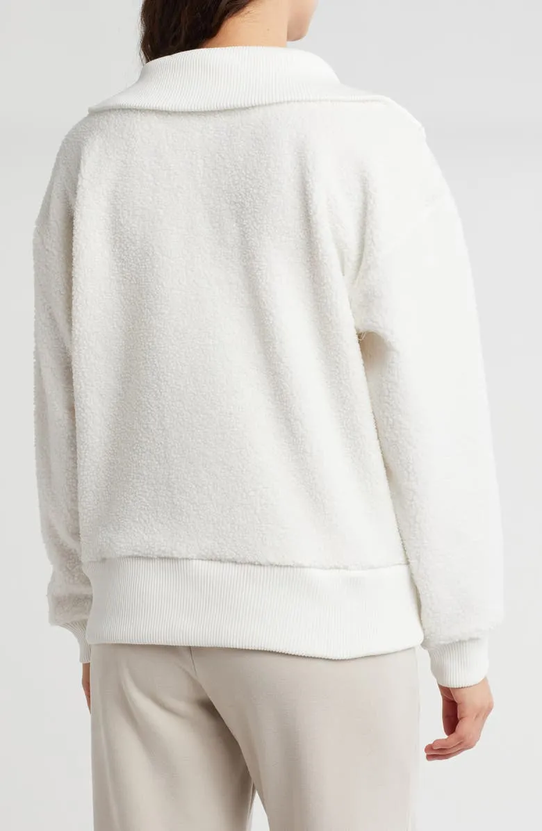 Winter Trail Faux Shearling Half-Zip Pullover