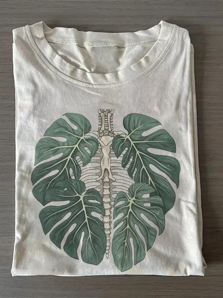 Skeleton Plant Body T-Shirt
