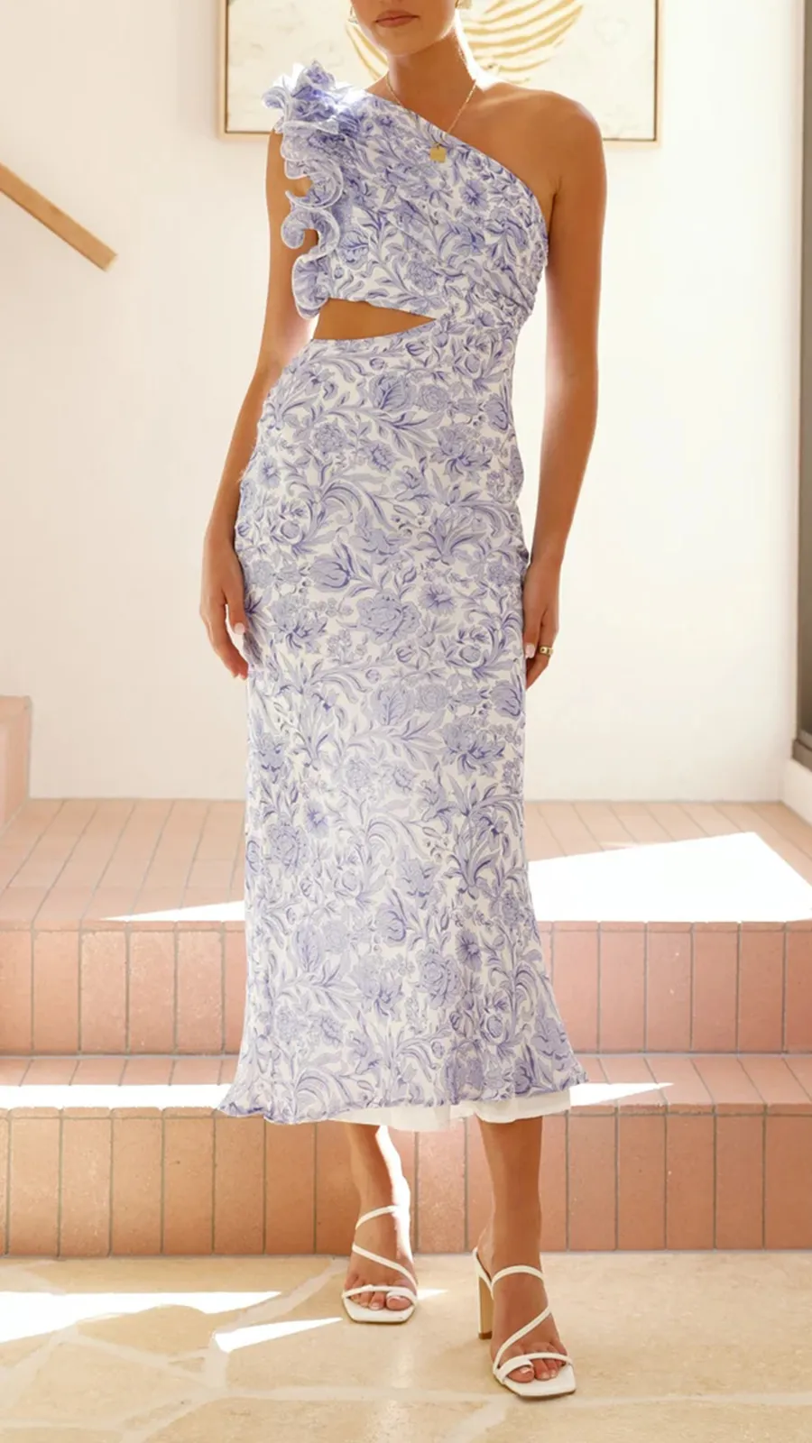 Side Cut Out Design Maxi Dress