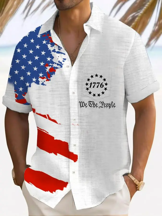 Men's Independence Day Flag Shirt
