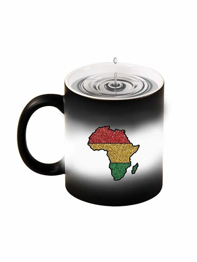 Black Historical Printed Color-Changing Mug
