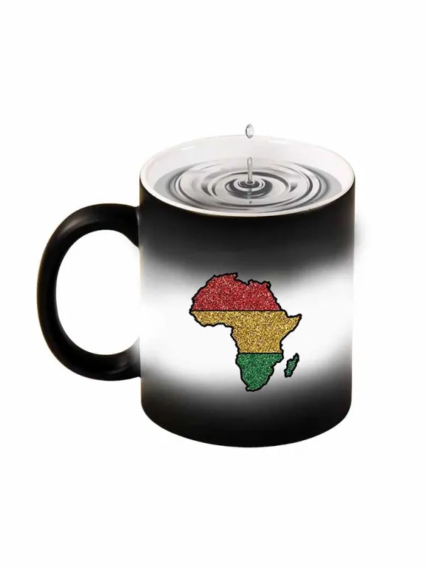Black Historical Printed Color-Changing Mug