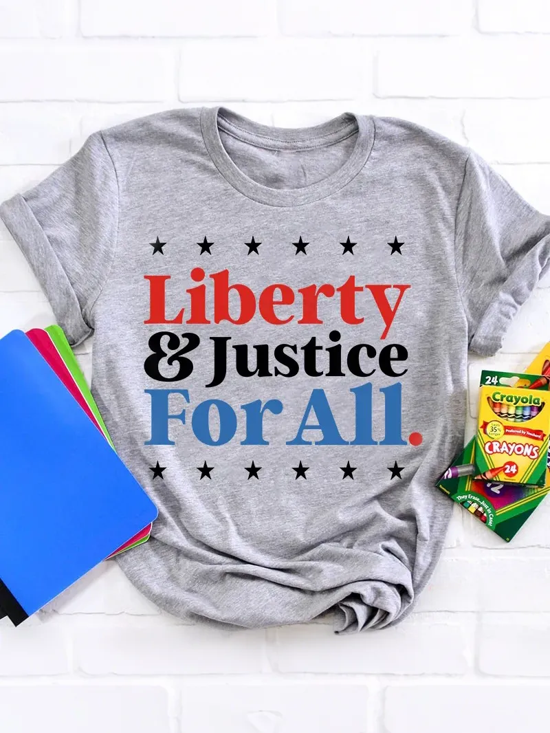 Liberty And Justice For All Teacher T-Shirt