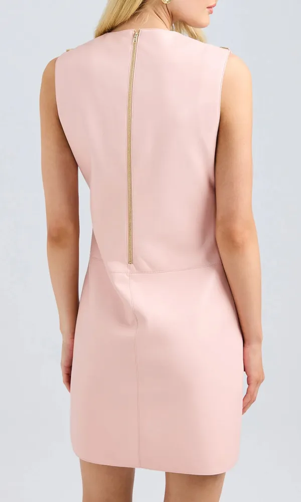 Vegan Leather Shift Dress