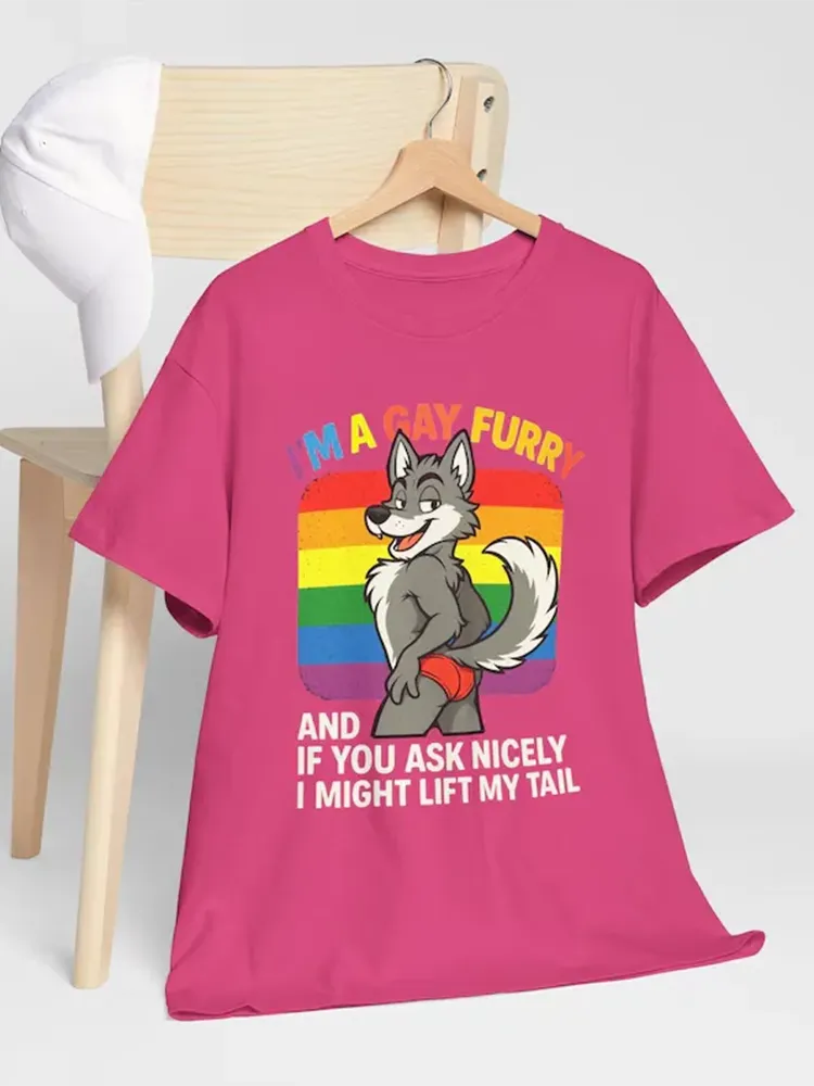 Women'S I'M A Gay Furry Short Sleeve Round-Neck T-Shirt
