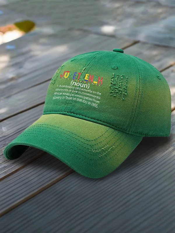 Juneteenth Noun Printed Baseball Cap