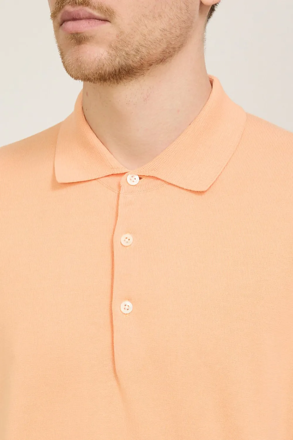 Knit Polo Orange