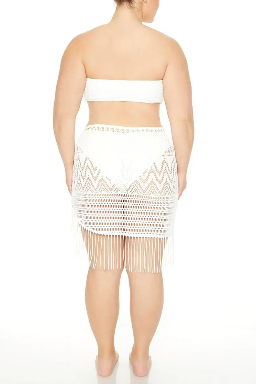 Plus Size Crochet Swim Cover-Up Sarong