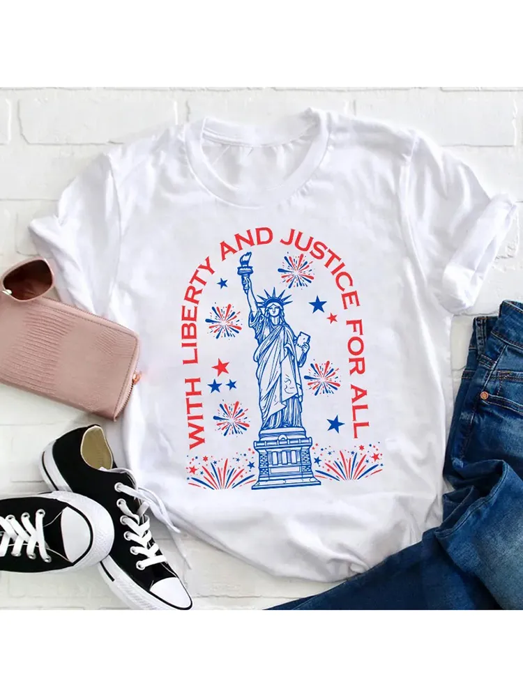 With Liberty And Justice For All Teacher T-Shirt