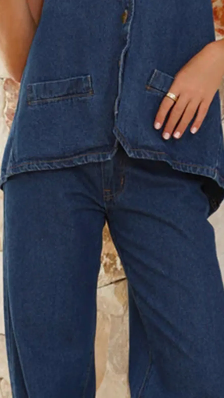 Relaxed Fit Non-Stretch Jeans