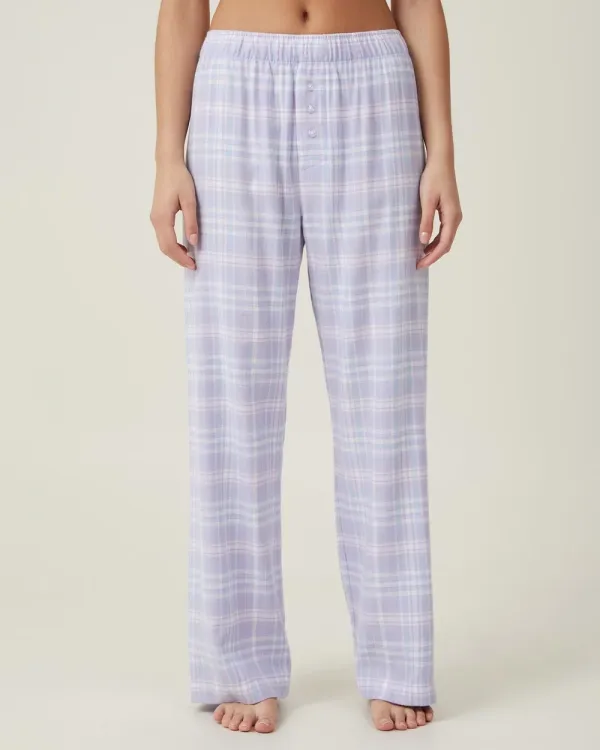 Flannel Lattice Elasticised Waist Pants