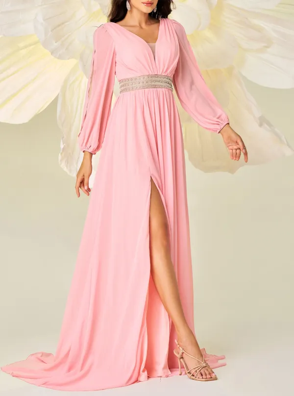 Mesh Cutout Bridesmaid Dress