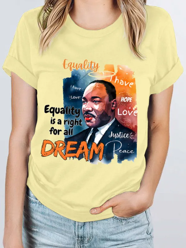 Women'S Round-Neck T-Shirt Equality Is A Right For All Dream